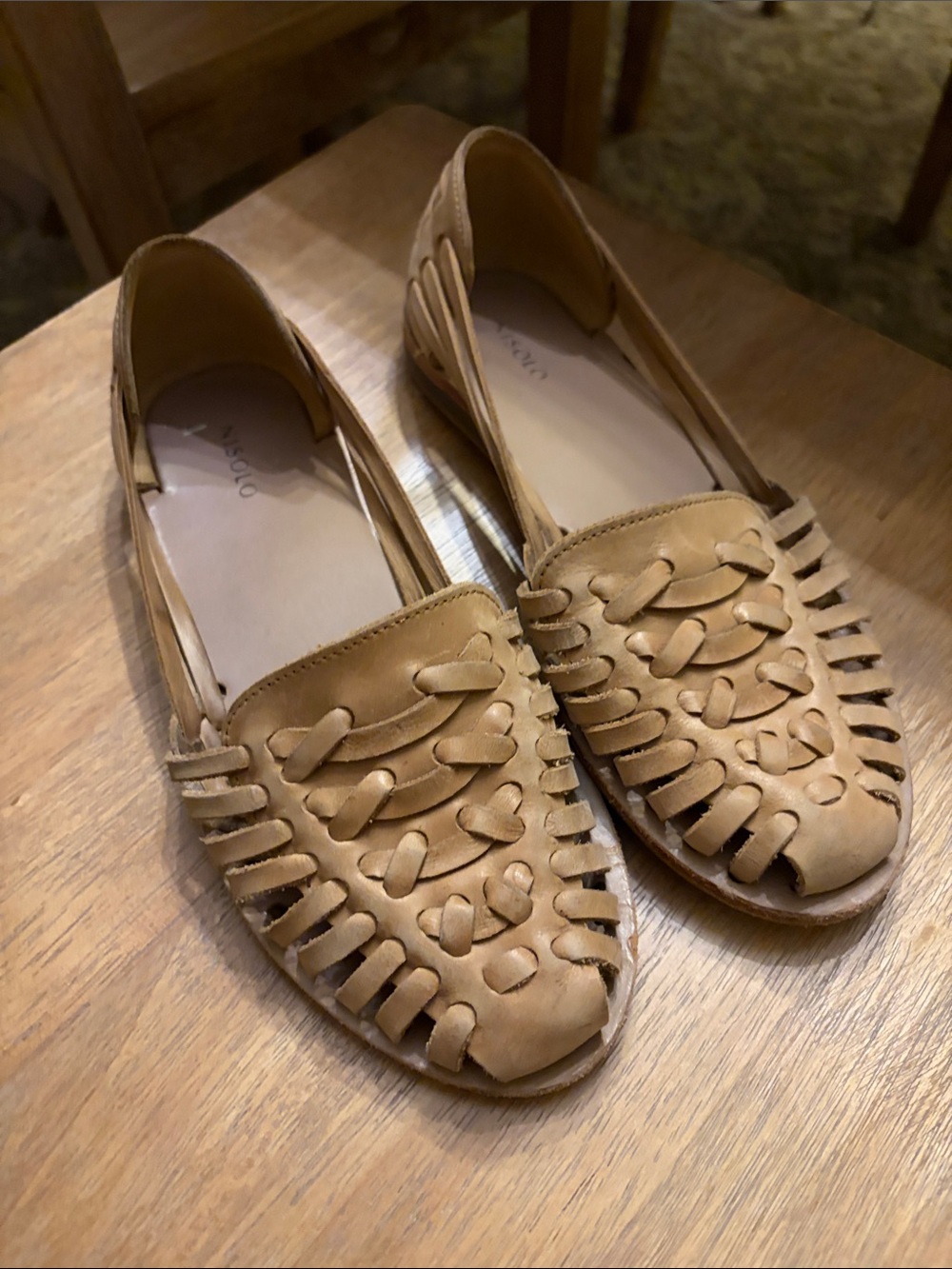 Nisolo Women’s Huarache Sandal in Almond